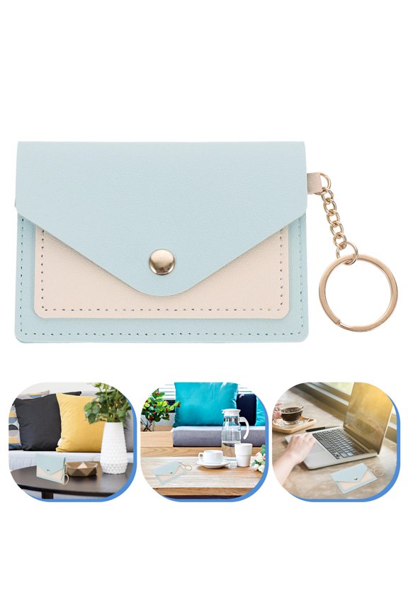1Set Mini Portable Wallet Yellow Change Pocket with Snap Closure for Shopping and Dating