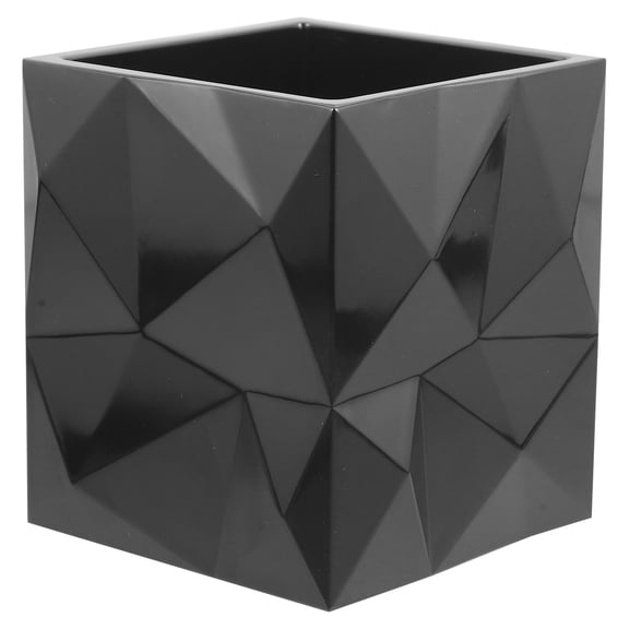 HEALEEP 1Set Pencil Cup Black Resin For Office Desktop 10.00X9.00X9.00Cm