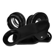 HEALEEP 3-in-1 Phone Camera Lens Kit with Wide Angle, Macro & Fisheye Lenses for Mobile Phones, Acrylic, Ideal for Everyday Photography