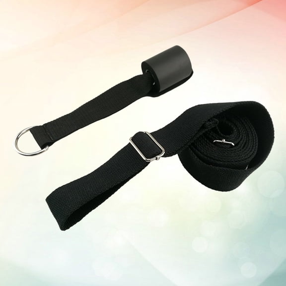 HEALEEP 1Set Yoga Belt Leg Polyester Black For Ballet Stretching And Gymnastics Training Home Gym