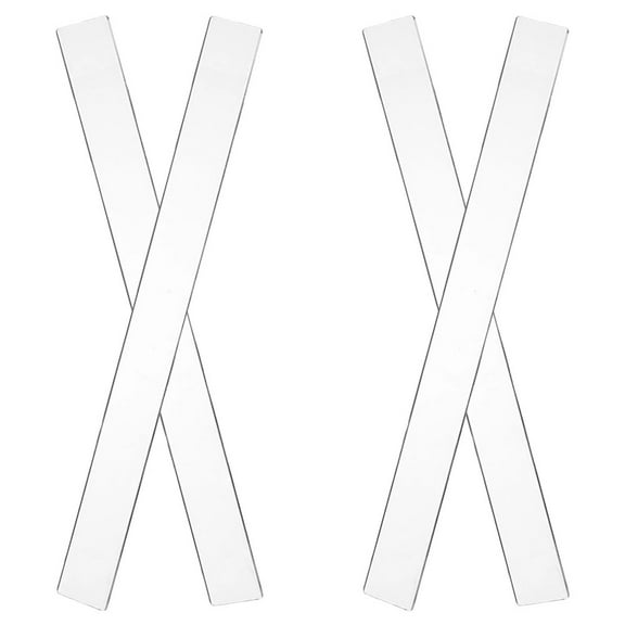HEALEEP 2-Pack Acrylic Rolling Pin Strips for Dough Thickness Control, Baking Ruler Measuring 11.6x1.2x0.2 inches