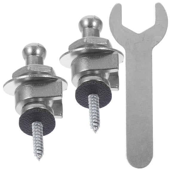 HEALEEP 2-Pack Plated Guitar Strap Locks with Metal End Pins Compatible with Acoustic & Electric Guitars