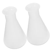 HEALEEP Chemistry Flask, Clear Scale, 250Ml, Durable Plastic, Efficient Mixing, 2Pcs