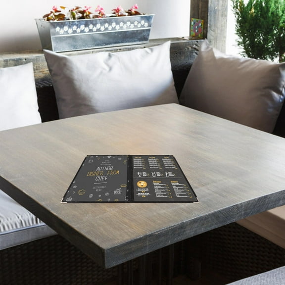 HEALEEP 2-Pack Restaurant Menu Holders with Clear Covers, Recipe Folder for Food Service Display