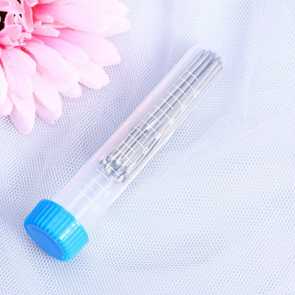 HEALEEP 20Pcs Long and Thin Yarn Embroidery Needle Silver Knitting Needle Kit