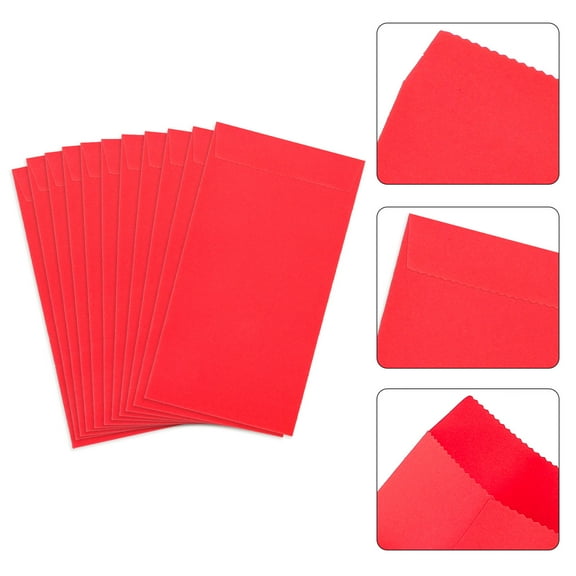 HEALEEP 20Pcs Mini Envelopes for Cash Stuffing Red Color Small Size for Adults in Weddings and Vacations