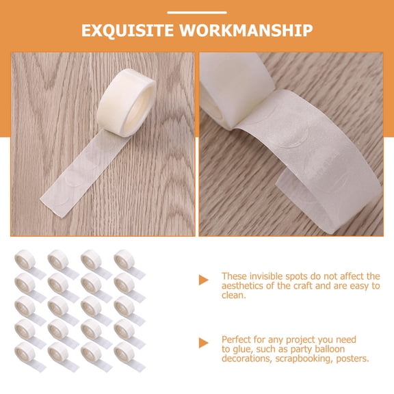 HEALEEP Traceless Removal Dot Sticker Transparent Latex 25 Rolls 1.97x1.97in