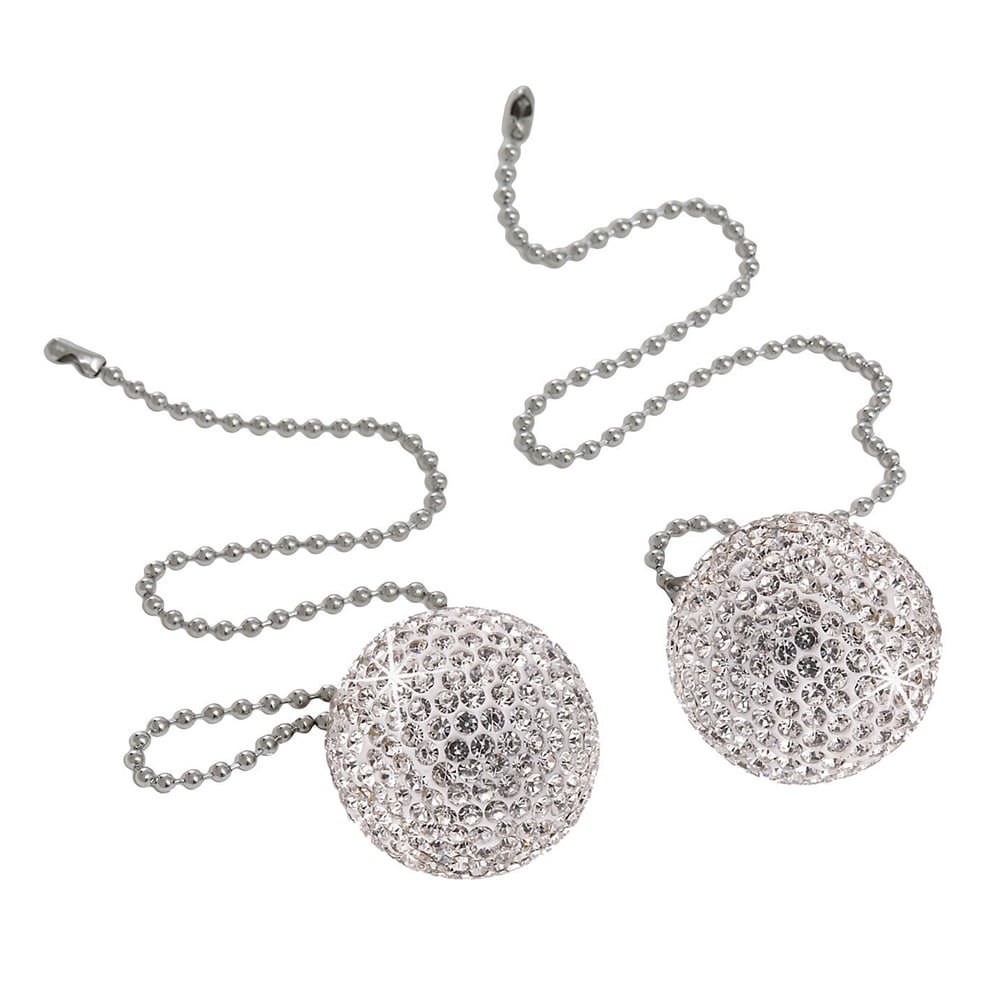 HEALEEP 2Pack Ceiling Fan Pull Chain with White Round Beads for ...