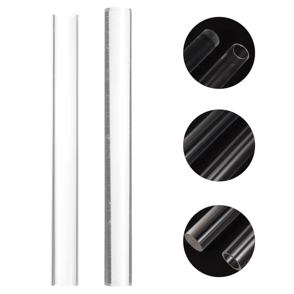 HEALEEP 2Pcs Acrylic Rolling Pin Transparent Cylinder For Shaping Clay Diy Tools Home Use