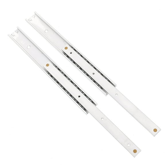 HEALEEP 2Pcs Drawer Slide Silver Aluminum Alloy for Furniture Supply and DIY Projects