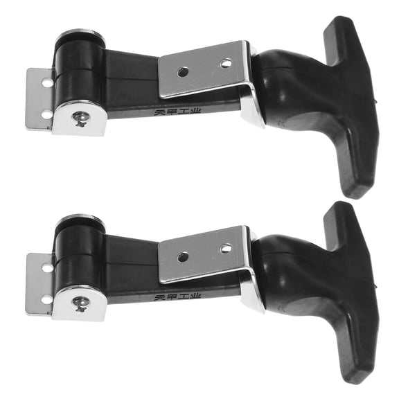 HEALEEP 2Pcs Stainless Steel Rubber T-Handle Draw Latches for Industrial Use and Engineering Machine Hood