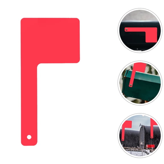 HEALEEP 2Pcs Wear Resistant Acrylic Mailbox Flags for Outdoor Use with Simple and Elegant Design