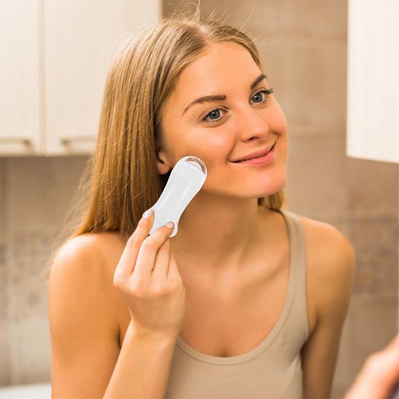 HEALEEP 2Pcs White Cat Paw Face Massage Roller Portable Facial Tool for Home Use Skin Revitalization