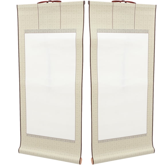 HEALEEP 2-Pack Chinese Practice Scrolls, Blank Rice Paper Sheets 27.6 x 11.8 Inches for Painting and Writing Art