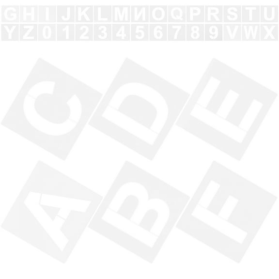 HEALEEP 36Pcs Plastic Letter Stencils Reusable Diy Craft Decoration For Women 4 Inches