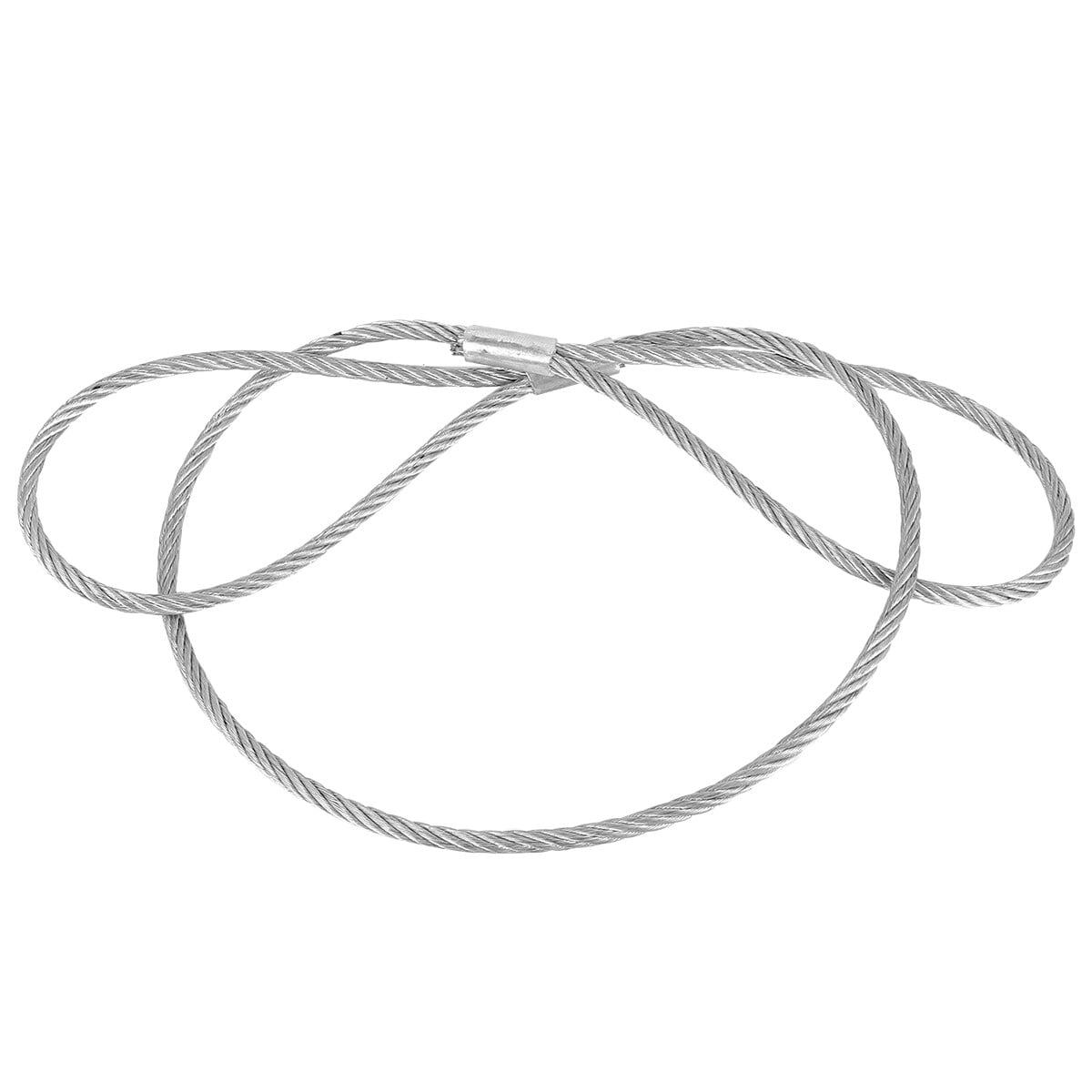 HEALEEP 39.30 x 0.24 x 0.24 inch Silver Wire Rope Lanyard for ...