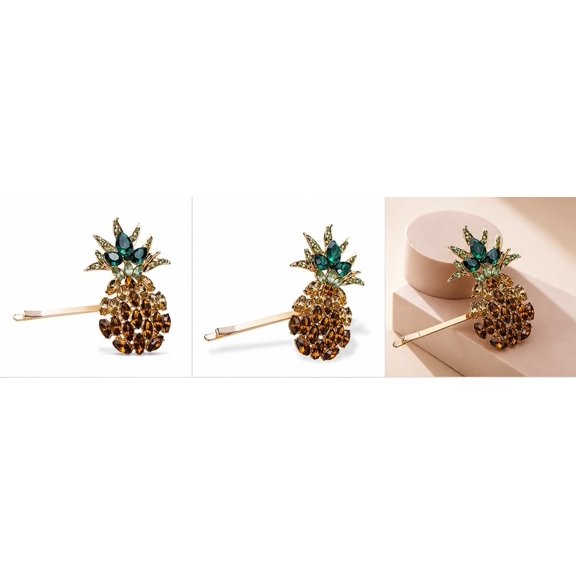 HEALEEP Chic Pineapple Hairpin Multi Color Acrylic for Any Style 3Pcs