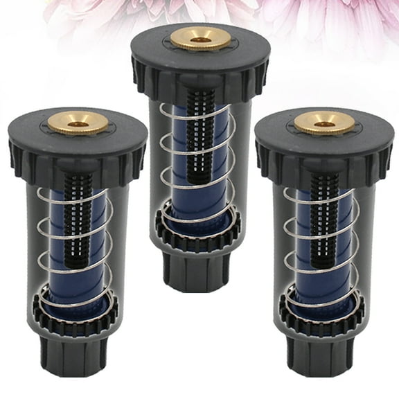 HEALEEP 3Pcs Irrigation Sprinklers for Yard with Adjustable Nozzle 5.3x10.5in Copper ABS Stainless Steel