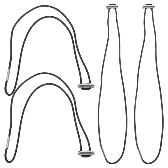 HEALEEP 4-Pack Black Elastic Garbage Bag Bands 70cm x 0.5cm Trash Can Holder Straps