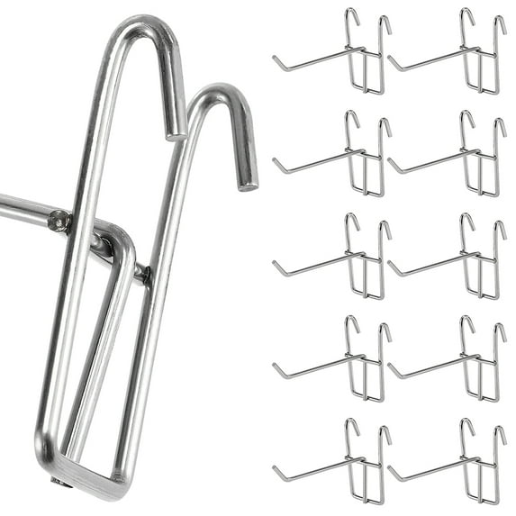 HEALEEP 40pcs Wire Grid Mount Brackets Wall Panel Hooks for Shops Garages