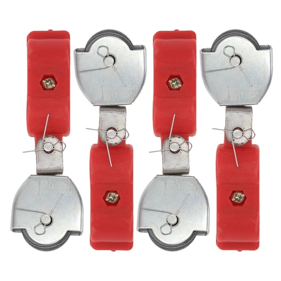 HEALEEP 4Pcs Compact Metal Cable Pulley Roller with Durable Bearing for Secure Industrial Rope Handling