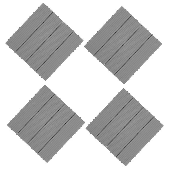 HEALEEP 4pcs Interlocking Deck Tile Heavy Duty Interlocking Deck Floors Plastic Floor