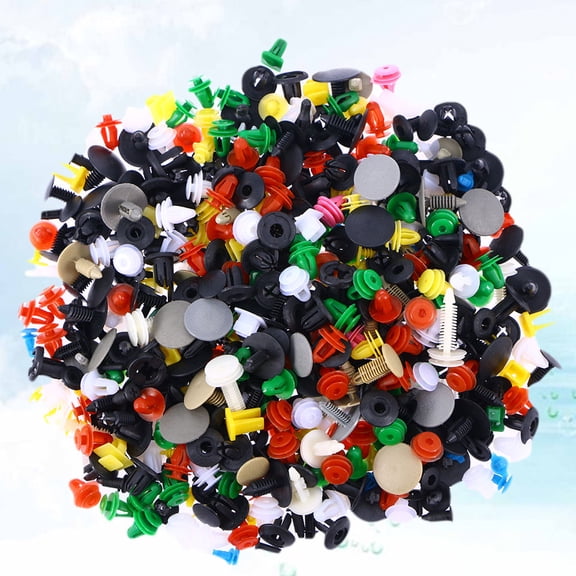 HEALEEP 500 Pcs Auto Fastener Clip for Car Push Retainer Clips Black Nylon