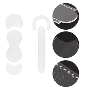 HEALEEP 5-Pack Acrylic Purse Stencil Templates for Bag Making, Wallet Pattern Molds and Craft Accessories