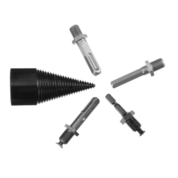 HEALEEP 5Pcs Steel Grey Conical Drill Bit for Farming 9.5x1.6in