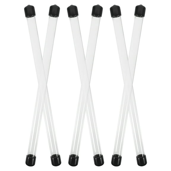 HEALEEP 6 pcs Clear Plastic Storage Tubes Portable Round Tubes Transparent Round Tubes with Lids