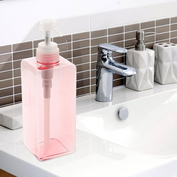 HEALEEP  650 Ml Liquid Bottle Dispenser Body Lotion Colorful Soap Pink Pump Travel