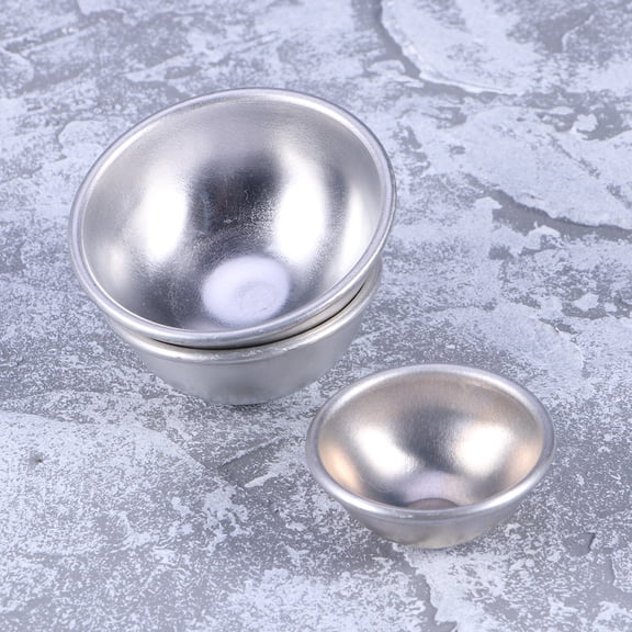 HEALEEP 6Pcs Round Mousse Moulds Pudding Mould Aluminium Alloy For Baking Chocolate Making Pastry Chefs Use