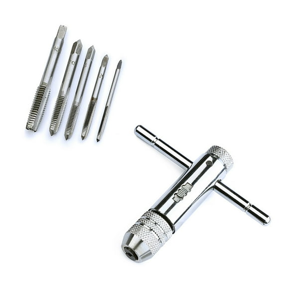 HEALEEP 6Pcs T-Handle Ratcheting Tap Wrench for Professional Mechanics