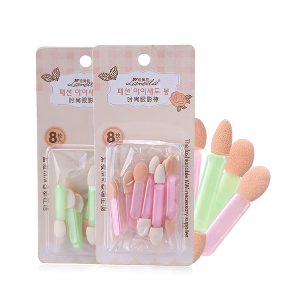 HEALEEP 8Pcs Eye Makeup Tool Latex Sponge Applicator for Business Trips and Weddings