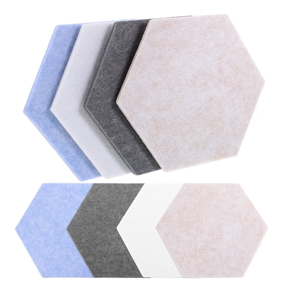 HEALEEP Felt Bulletin Board Tiles Self Adhesive 8pcs Hexagon Wall Decor