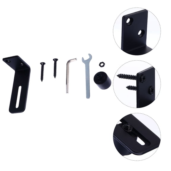 HEALEEP Barn Door Floor Guide 1Pcs Flat Bottom Design for Preventing Scratching and Quiet Operation 3.73X1.97X1.38 in