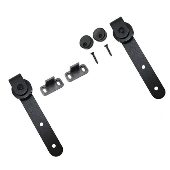 HEALEEP Barn Door Limiting Stopper 1 Set for Sliding Door Gear with Carbon Steel Nylon POM for TV Stand Doors