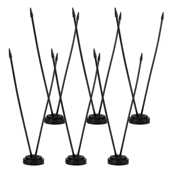HEALEEP Black Plastic Flagpole Stand for Storage Use and Portable Suitable for Desk or Set