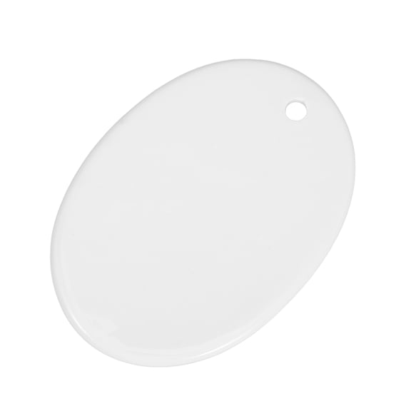 HEALEEP Ceramic Pendant Sublimation Christmas Ornament Blanks Disc Product White