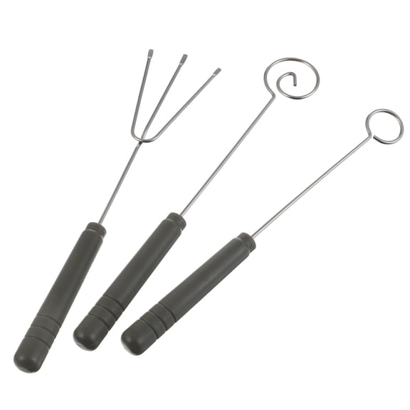HEALEEP Chocolate Dipping Tool Sets Grey Plastic 3Pcs 7.9x1.6x0.6In