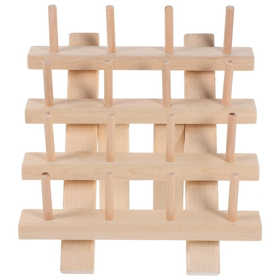 HEALEEP Beech Wood Rack Organizer Set for Sewing, Quilting & Craft Storage, Beige Craft Supplies Holder
