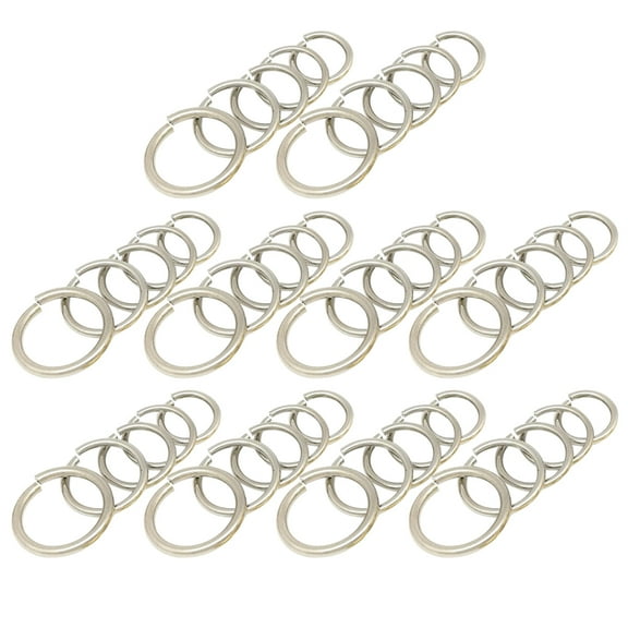 HEALEEP DIY Jewelry Open Rings 50Pcs Silver for Metal Jewelry Making Supplies and DIY Projects
