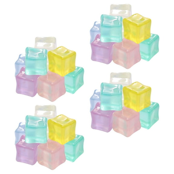 HEALEEP Decorative Resin Fake Ice Cubes 50Pcs for Parties and Weddings