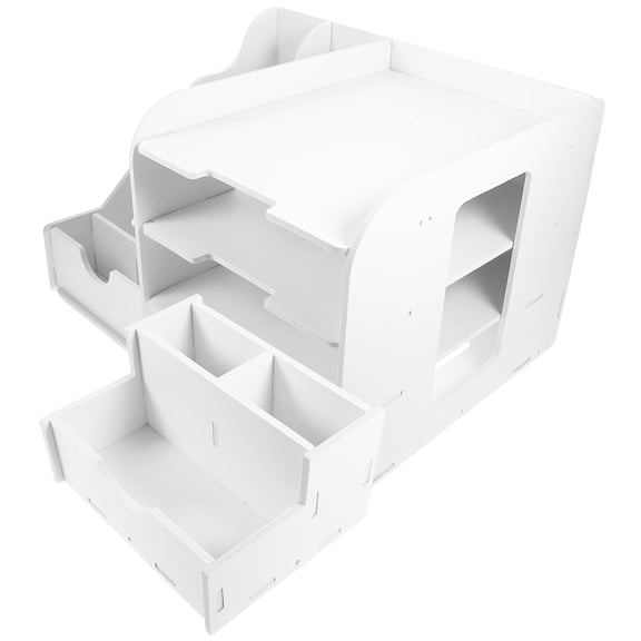 HEALEEP Desktop Document Organizer Tray, Letter Size File Rack, Self-Assembly Paper Storage and Office Desk Organizer