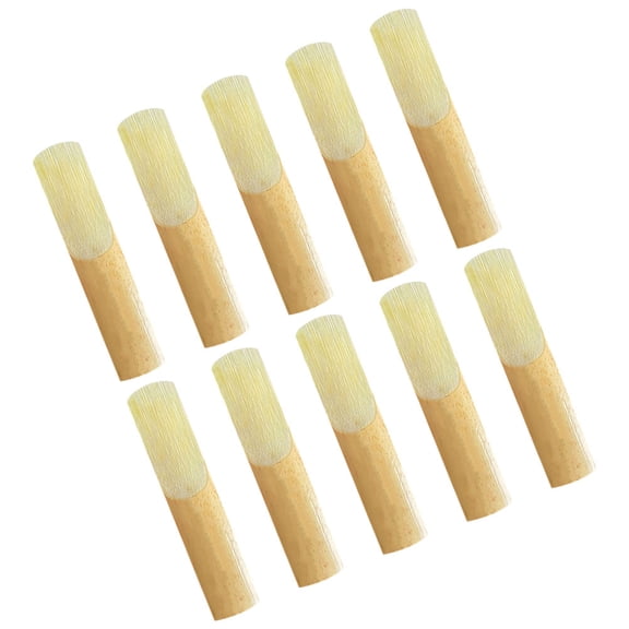 HEALEEP 10-Piece Saxophone Reed Set in Khaki Color, Compatible with Most Saxophones for Instrument Use
