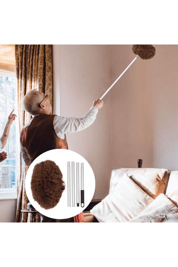 Extendable Duster for High Ceilings, Cobweb and Fan Cleaning Tool with Handle