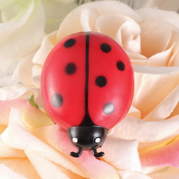 HEALEEP Electric Walking Insect Red Plastic Mini Beetle Interactive Pet Toy for Cats 5.3x1.6x1.6in 1Pack