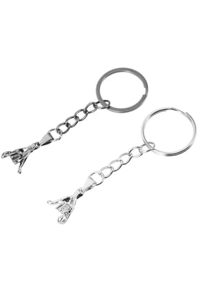 Zinc Alloy Keyring Chains for Couples, 1 Pair Multi-Functional Key Holders, Compact 3.15 x 0.98 x 0.08 Inches