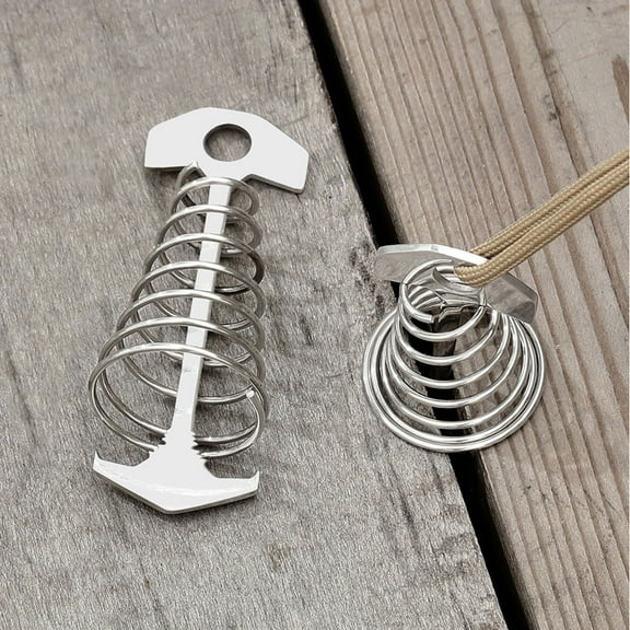 HEALEEP Fish Bone For Camping 2Pcs Tent Stakes 8x3cm Silver 3.1in