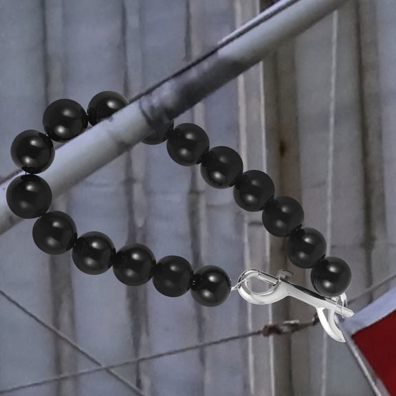 HEALEEP  Flag Fixer Flagpole Bead Ring Heavy Duty Poles Outdoor Black